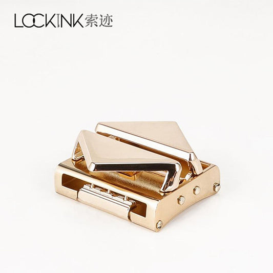 LOCKINK - Collar with Leash Set - brown