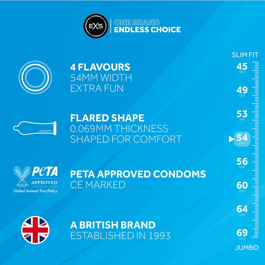 EXS Mixed Flavors Condooms 144 Stuks