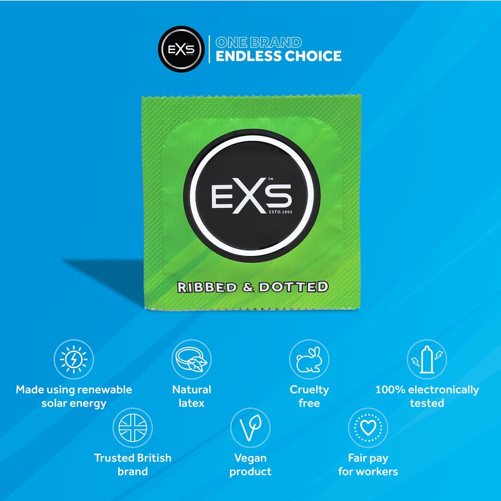 EXS Ribbed & Dotted Condooms 144 Stuks