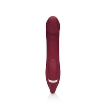 Afbeelding in Gallery-weergave laden, Bendable Vibrating Strapless Strap On Merlot Grape
