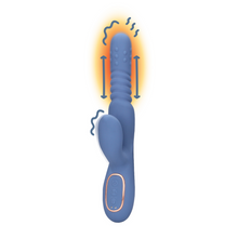 Afbeelding in Gallery-weergave laden, Loveline Roterende &amp; Stotende Rabbit Vibrator Blue Nova
