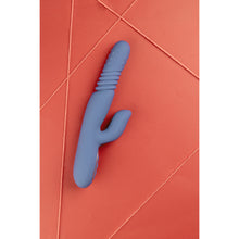 Afbeelding in Gallery-weergave laden, Loveline Roterende &amp; Stotende Rabbit Vibrator Blue Nova

