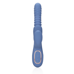 Loveline Roterende & Stotende Rabbit Vibrator Blue Nova