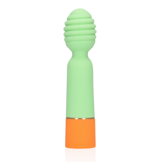 Ribbed Mini Vibrator With Usb Charger Spring Sage