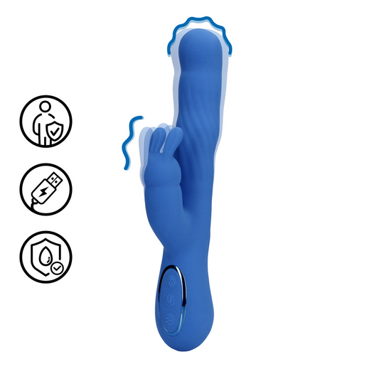 Loveline Wiggle Rabbit Vibrator Jetset Blue