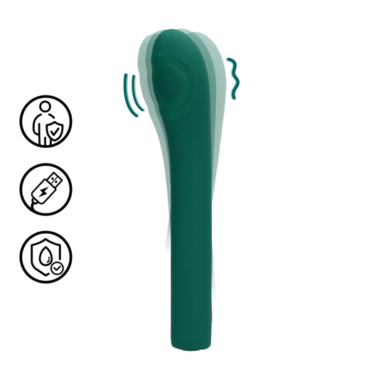 Loveline Pulse Wave G-spot Vibrator Green Crystal