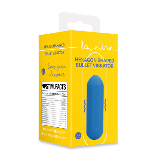 Loveline Hexagon Shaped Bullet Vibrator Jetset Blue