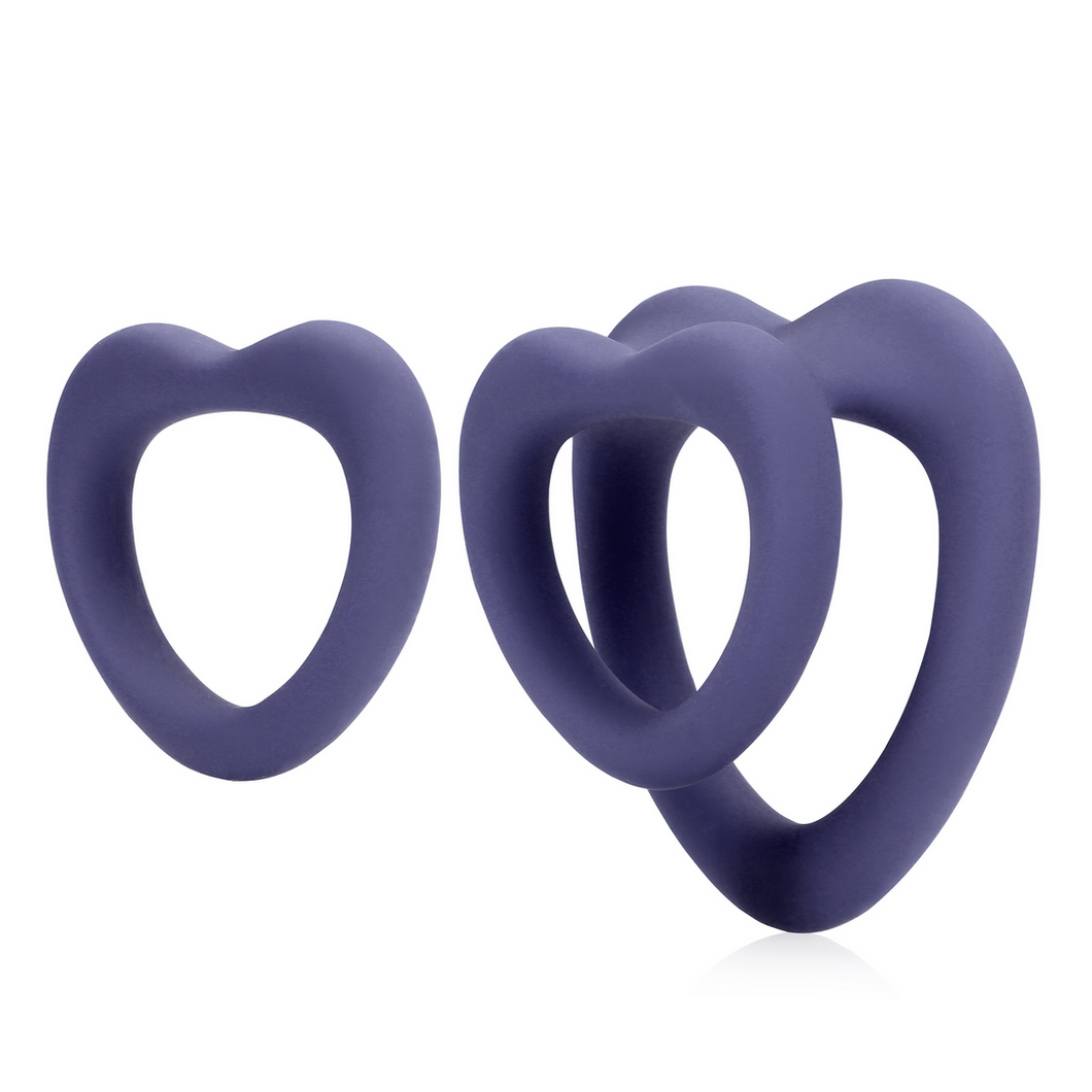 Loveline Heart Cockring Set Violet Storm