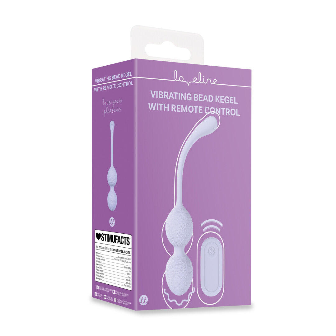 Vibrating Bead Kegel With Remote Control Lavender
