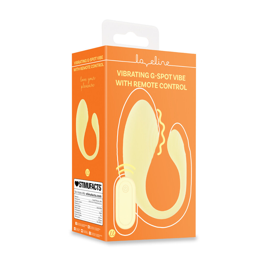 Vibrating G Spot Vibe With Remote Control Yellow