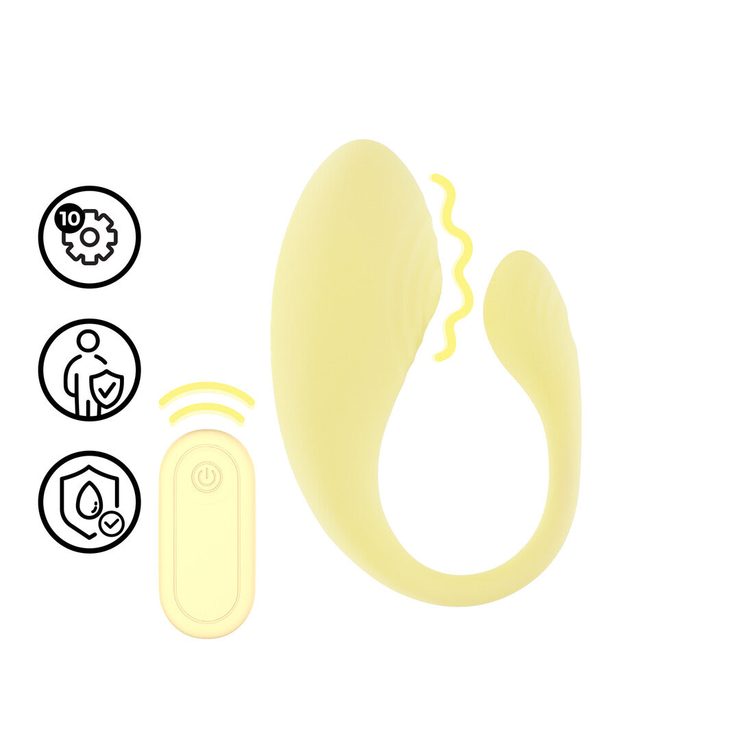 Vibrating G Spot Vibe With Remote Control Yellow