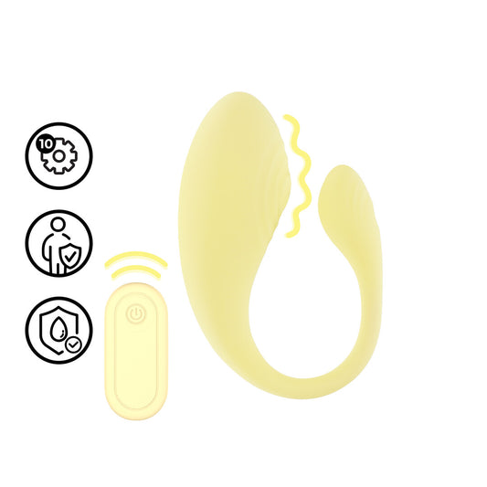 Vibrating G Spot Vibe With Remote Control Yellow