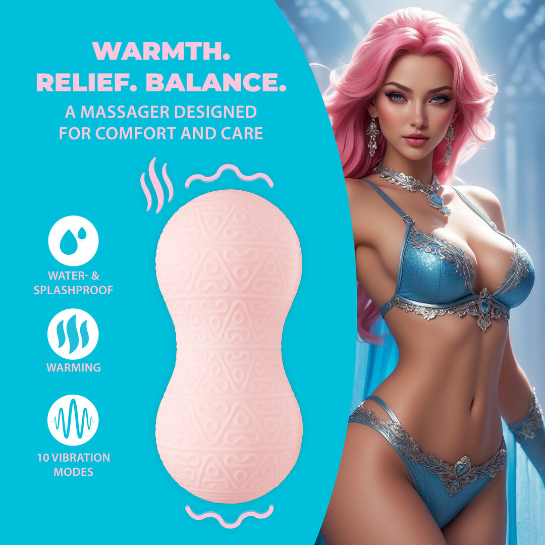 Vibrating And Heating Massager Pink