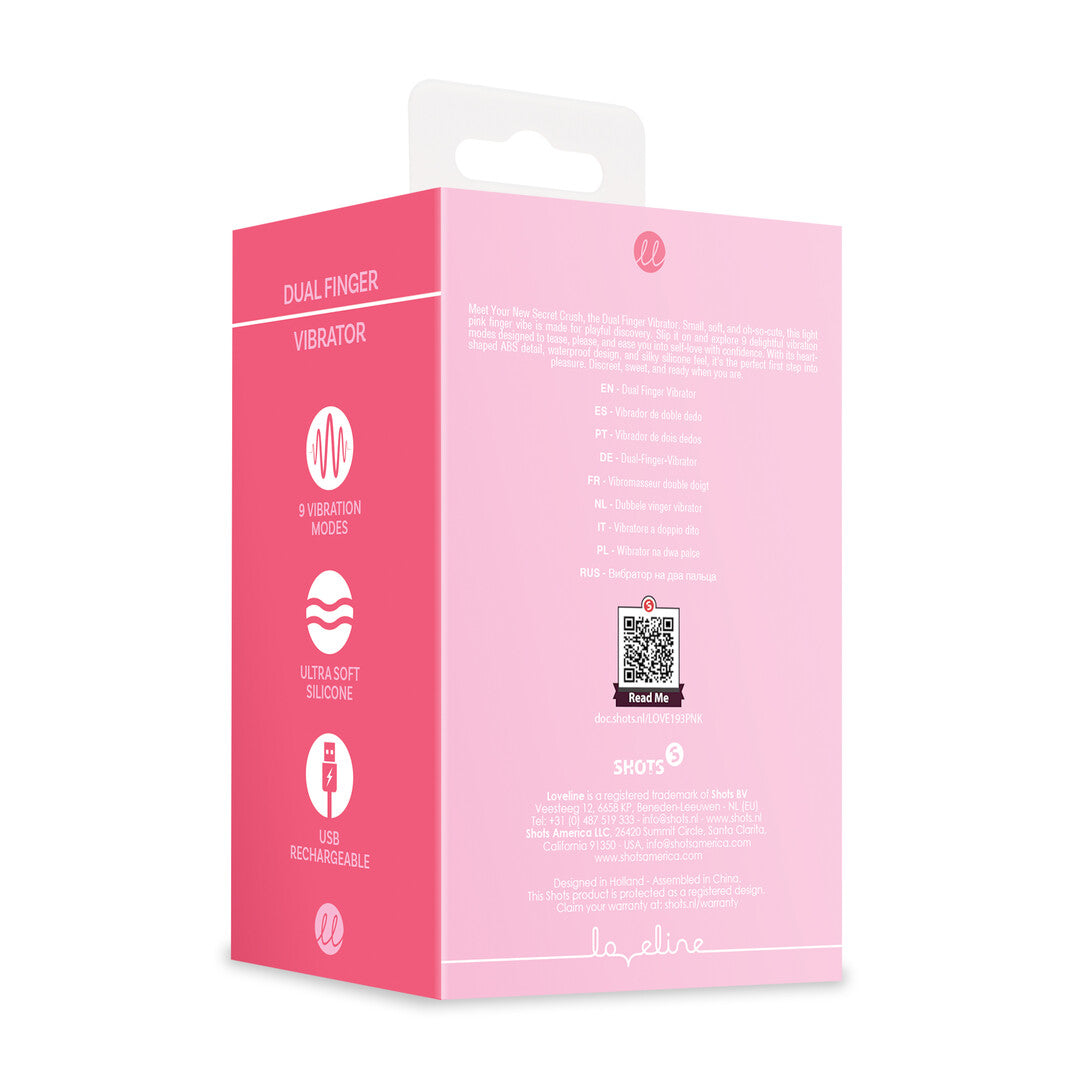 Finger Dual Vibrator Pink