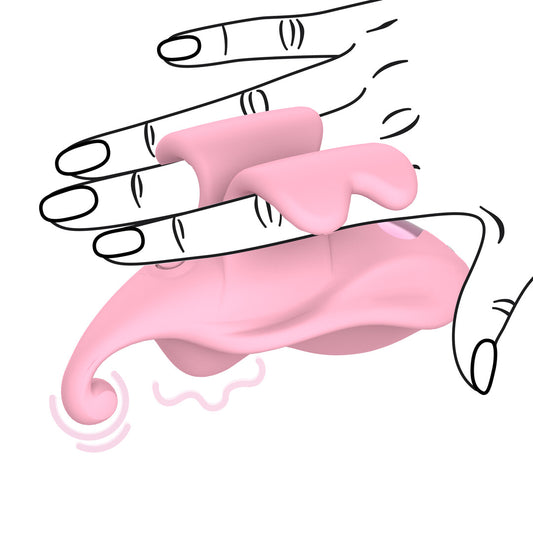 Finger Dual Vibrator Pink