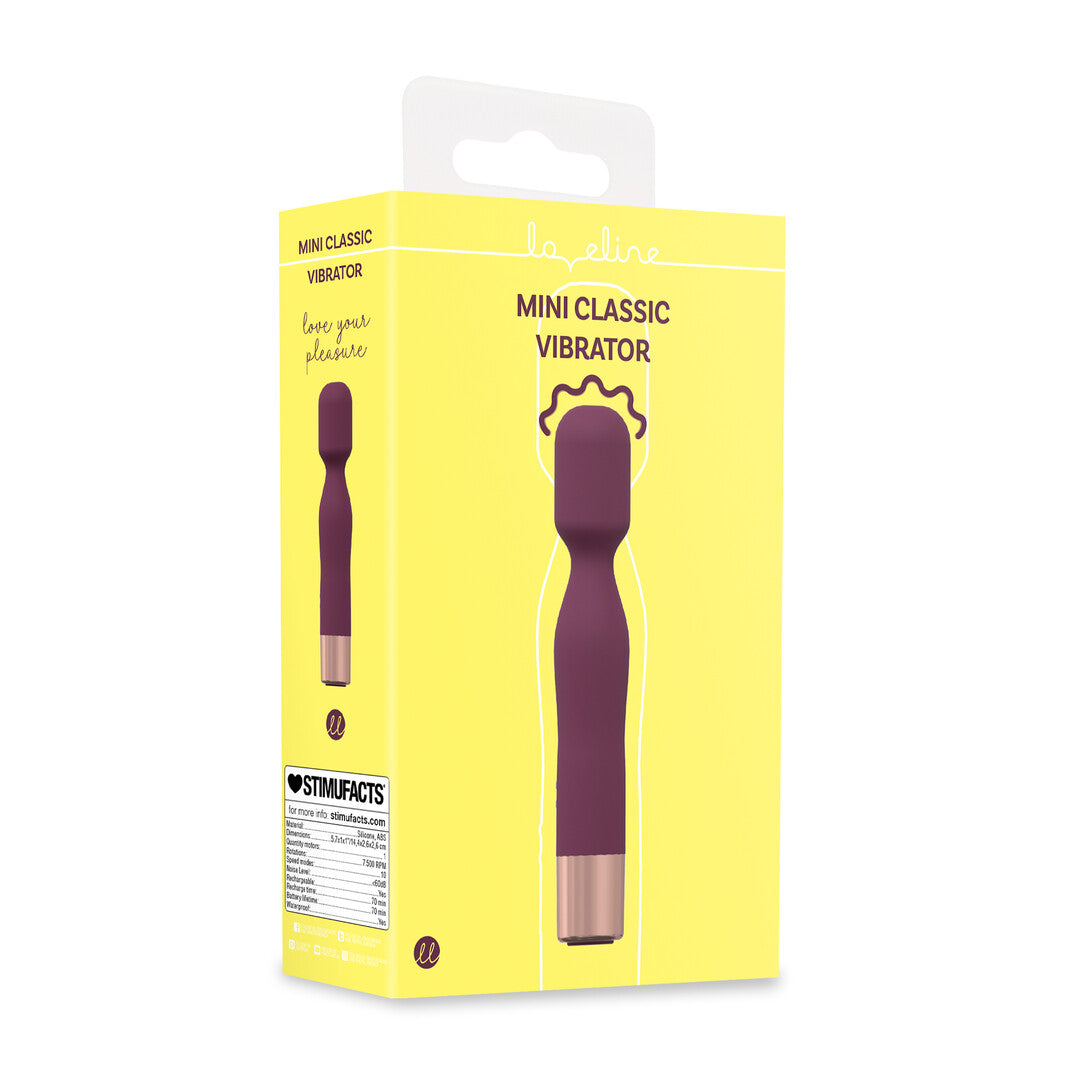 Mini Classic Wand Vibrator Burgundy