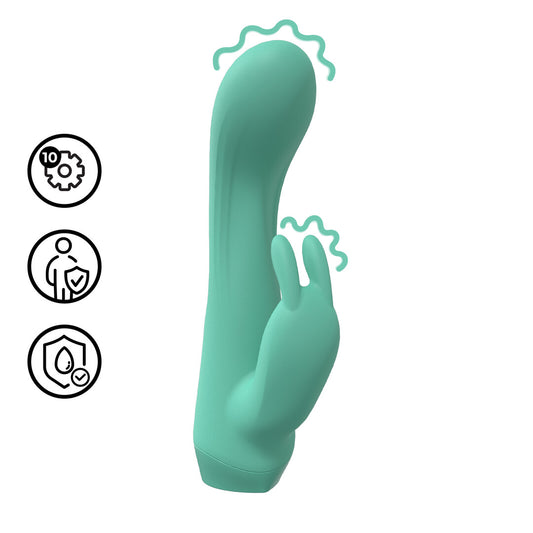 Mini Dual Rabbit Vibrator Green