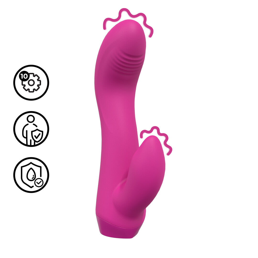 Mini Curved Rabbit Vibrator Pink