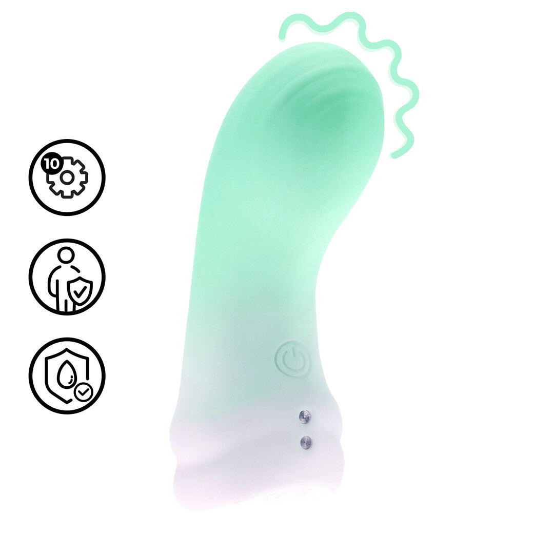 Smooth Finger Vibrator Misty Green