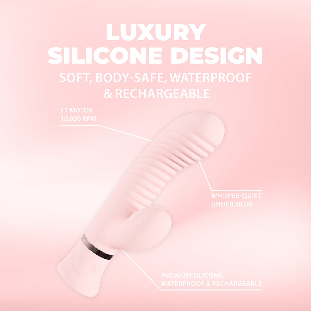 Mystique Ribbed Rabbit Vibrator Pink