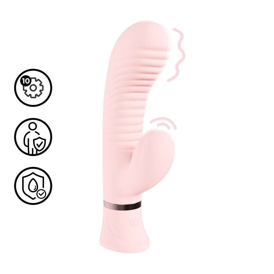Mystique Ribbed Rabbit Vibrator Pink