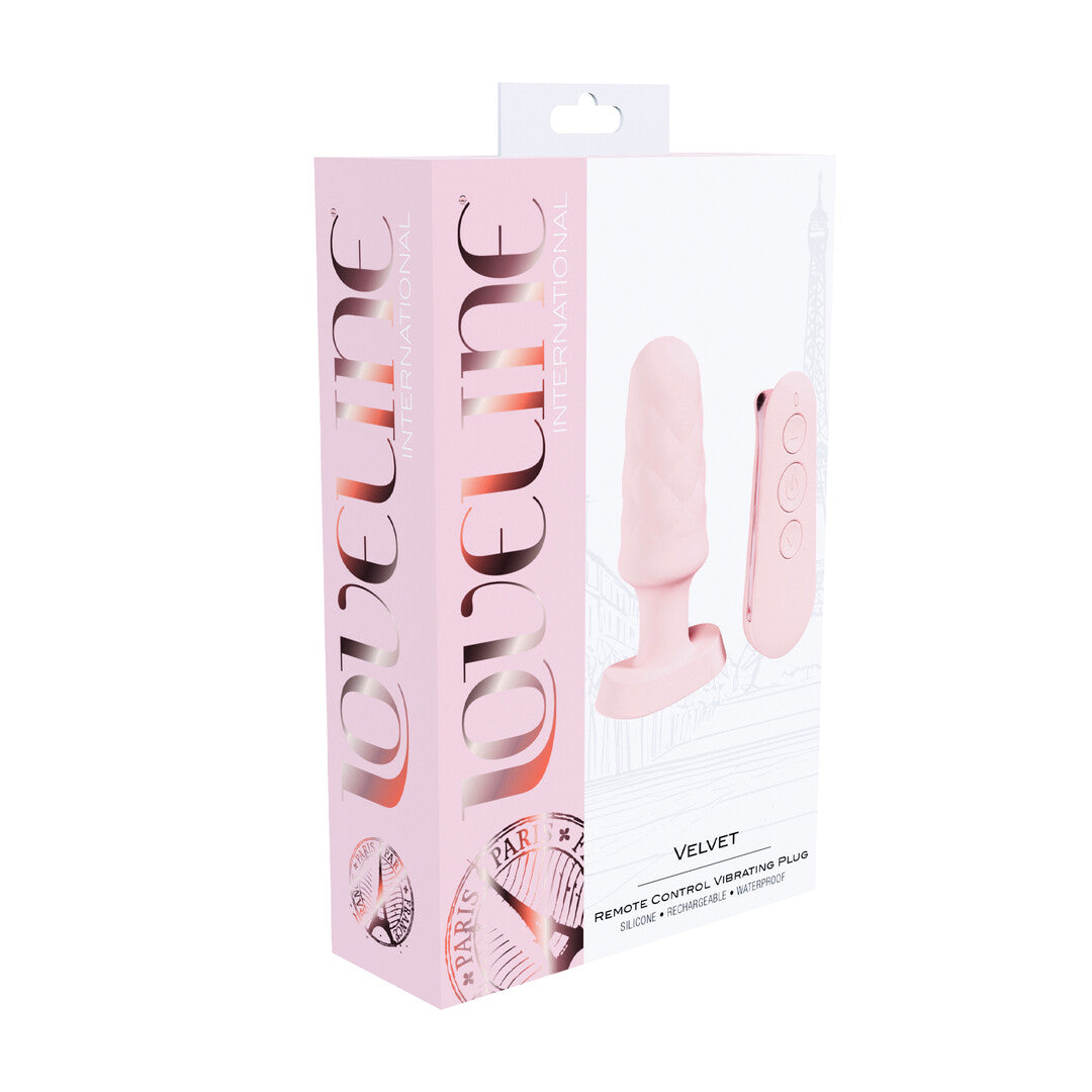 Velvet Remote Control Vibrating Plug Pink