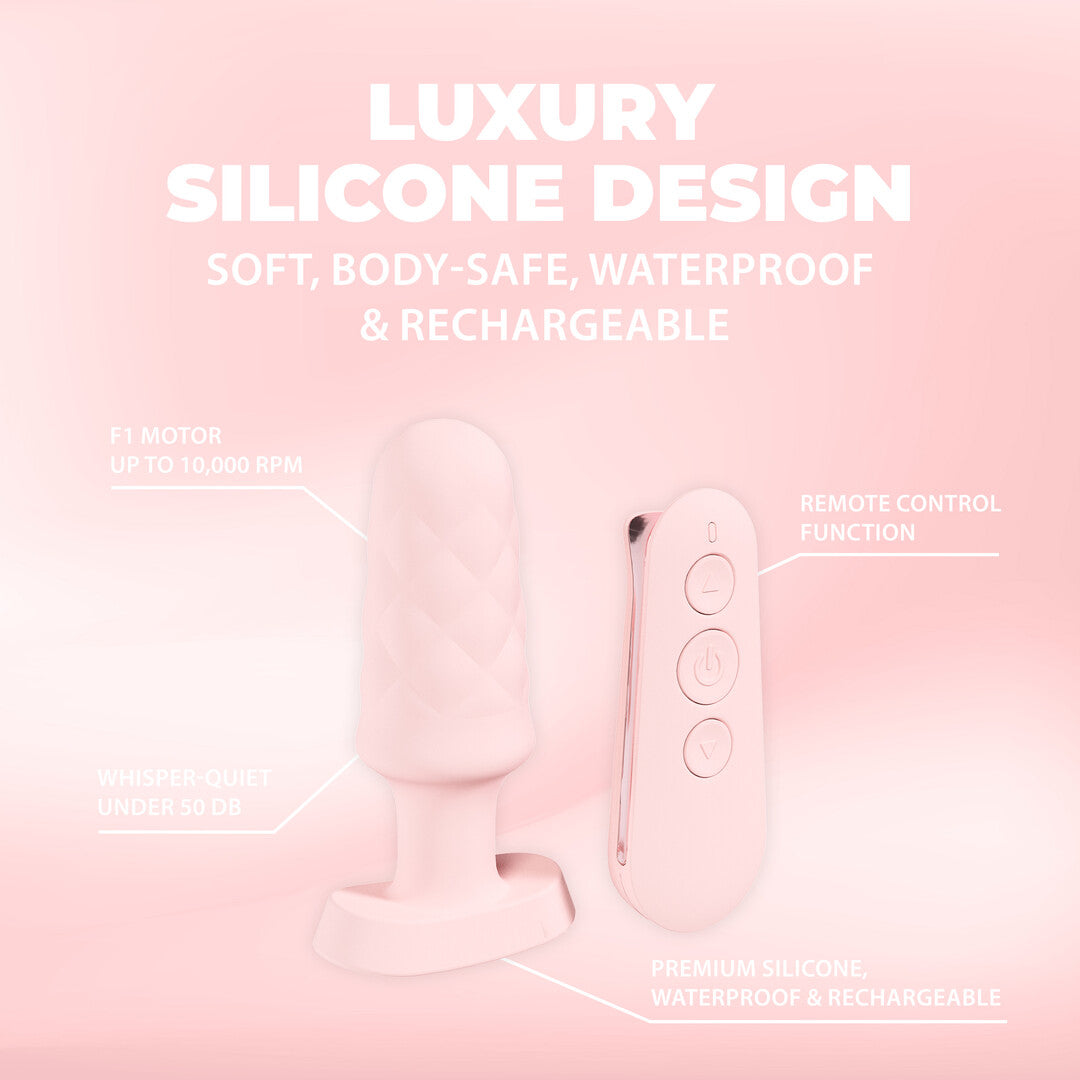 Velvet Remote Control Vibrating Plug Pink