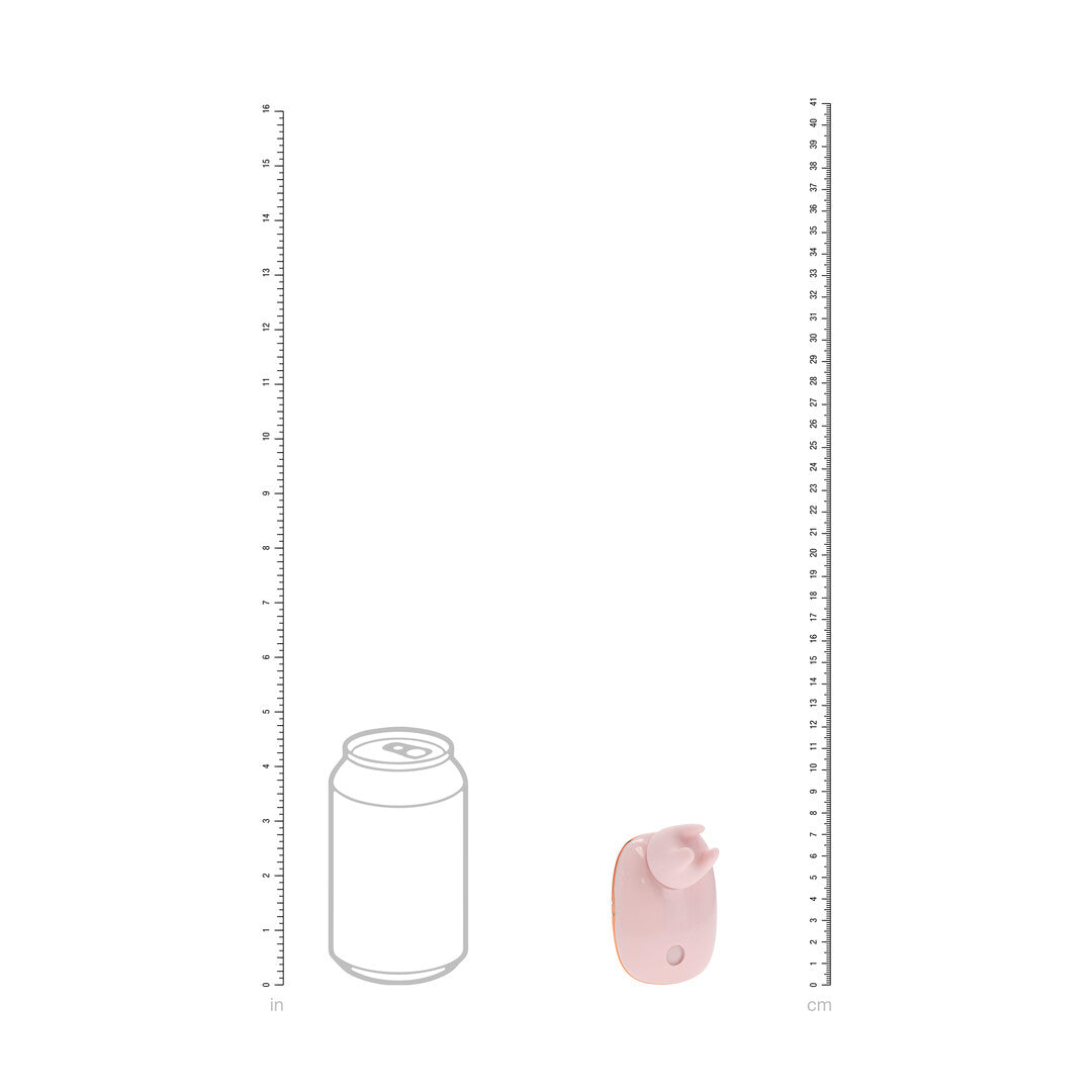 Dreamsicle Compact Airtap Vibrator With Two Head Attachments Pink