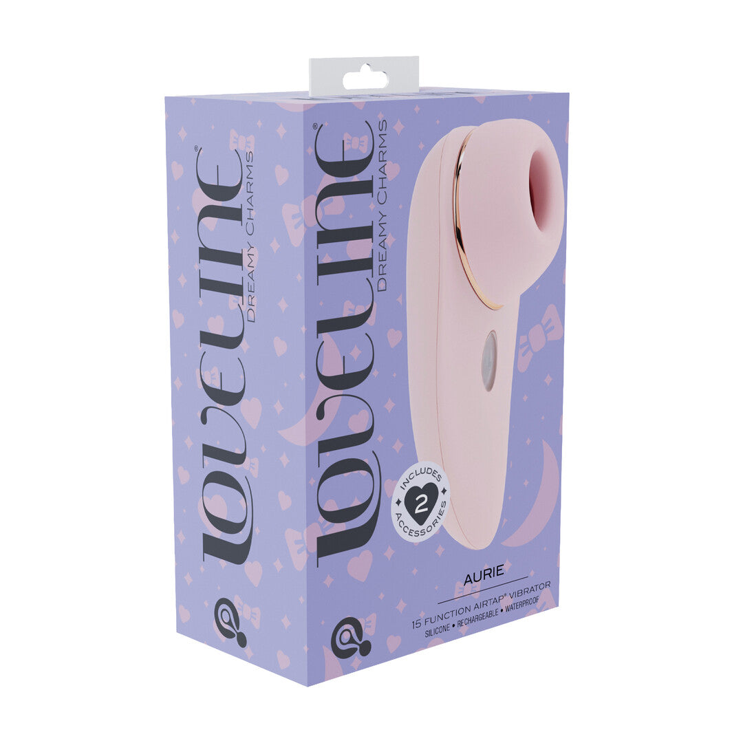 Aurie Airtap Vibrator With Two Head Attachments Pink