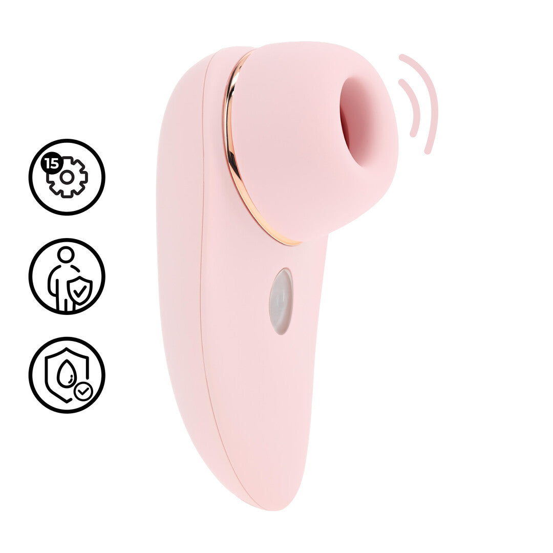 Aurie Airtap Vibrator With Two Head Attachments Pink