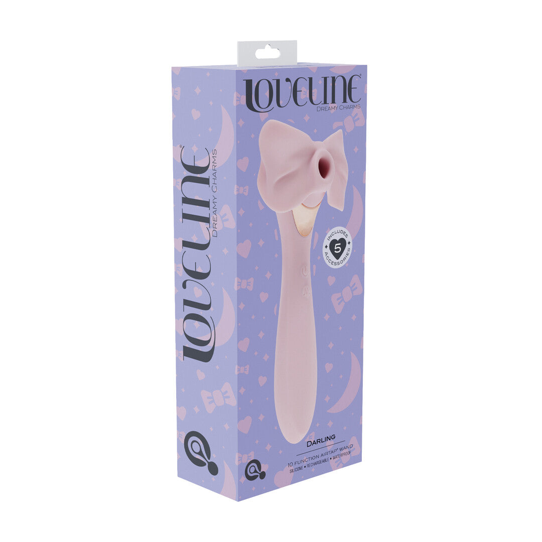 Darling Airtap Wand Vibrator With Five Head Attachments Pink