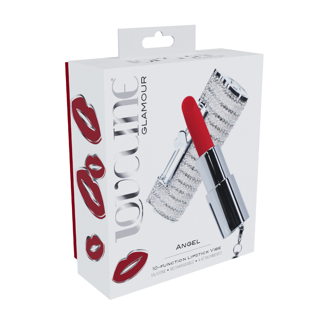 Angel Lipstick Vibrator With 4 Attachments Clear