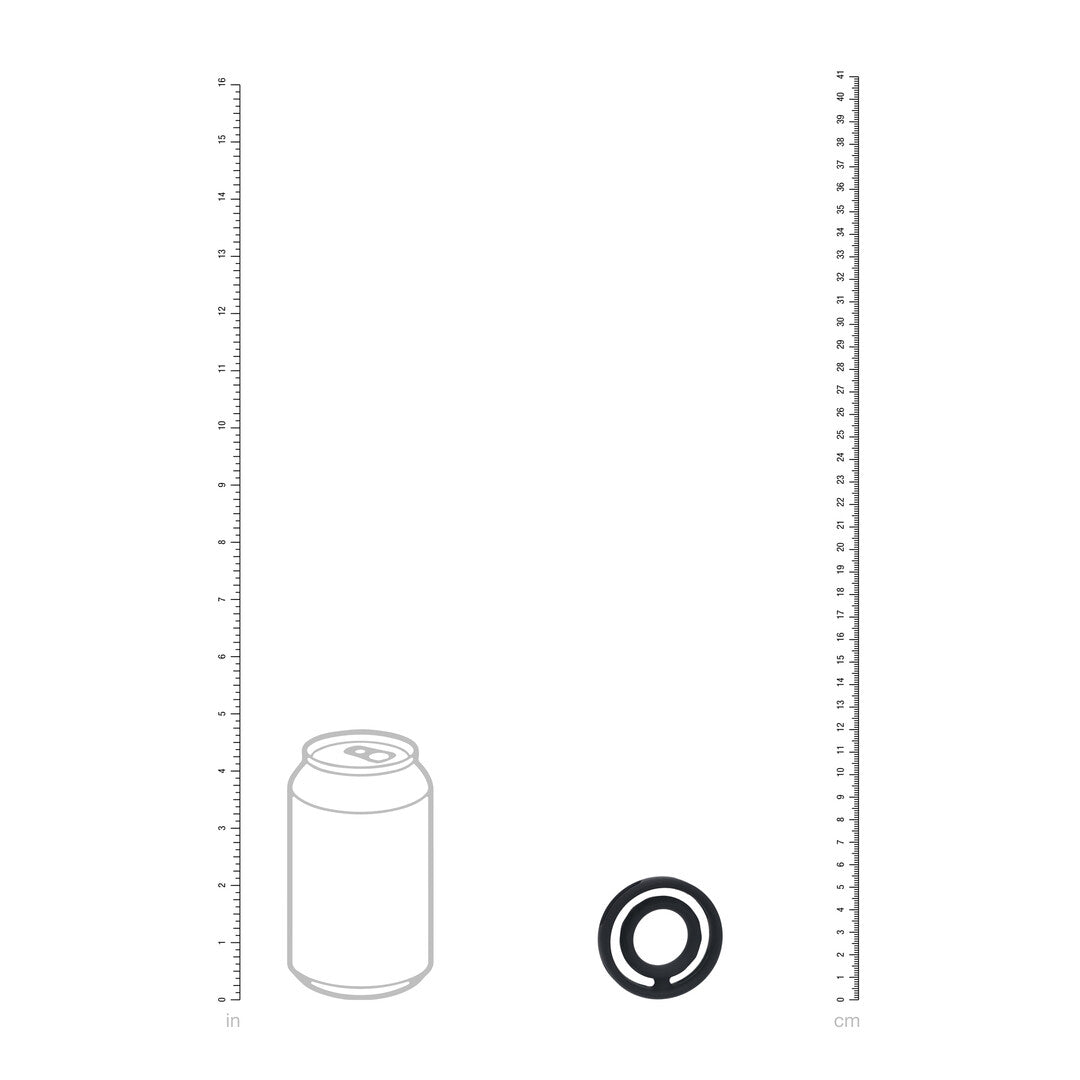 Anillo De Silicona Clásico Con Estrías Para Pene Y Testículos Negro