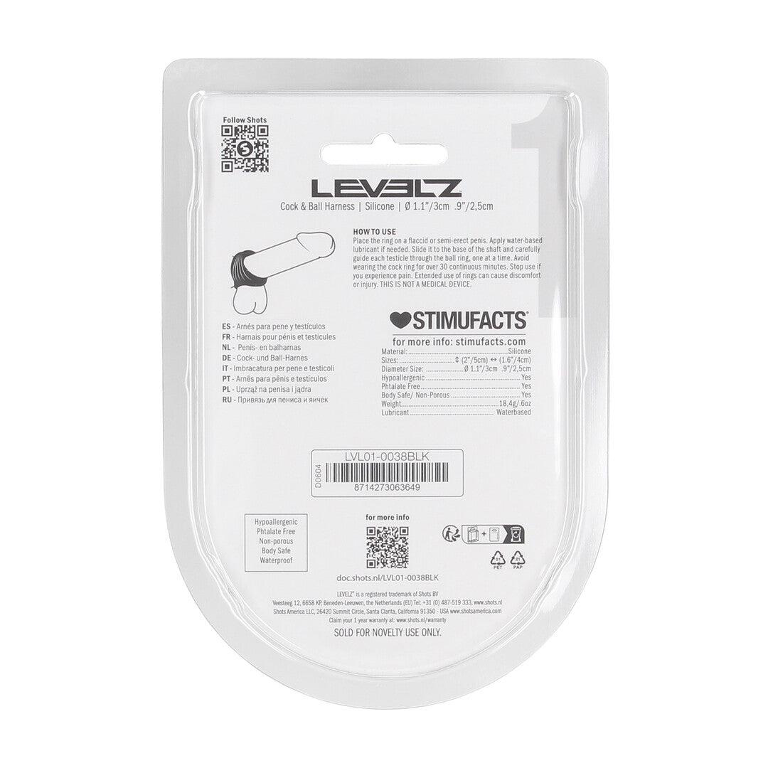 Arnés De Silicona Para Pene Y Testículos Negro