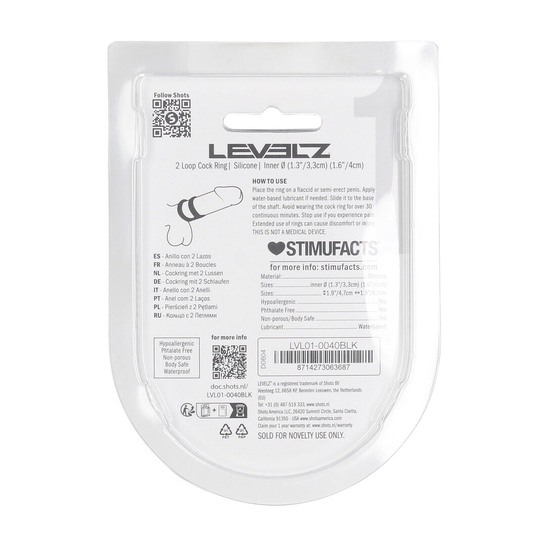 Anillo De Silicona De 2 Lazos Negro