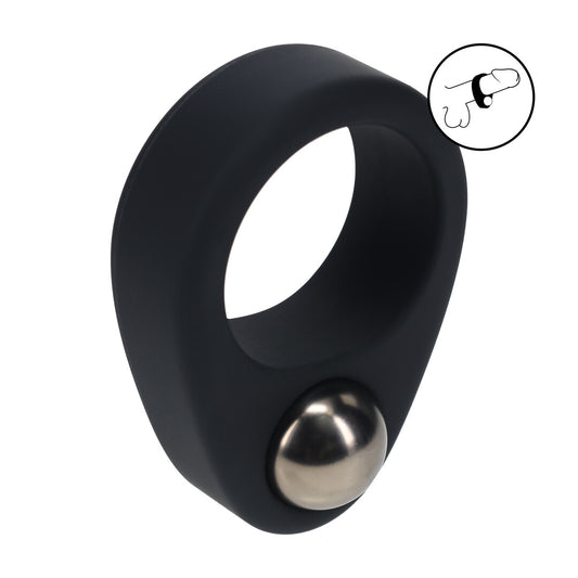 Anillo De Pene De Silicona Líquida Con Peso Único Negro