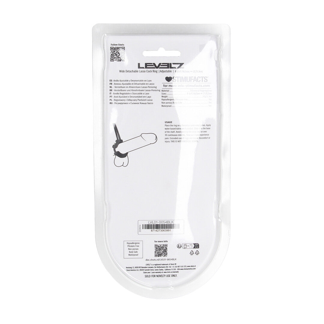 Anillo De Pene Ajustable De Silicona Desmontable 5mm Negro