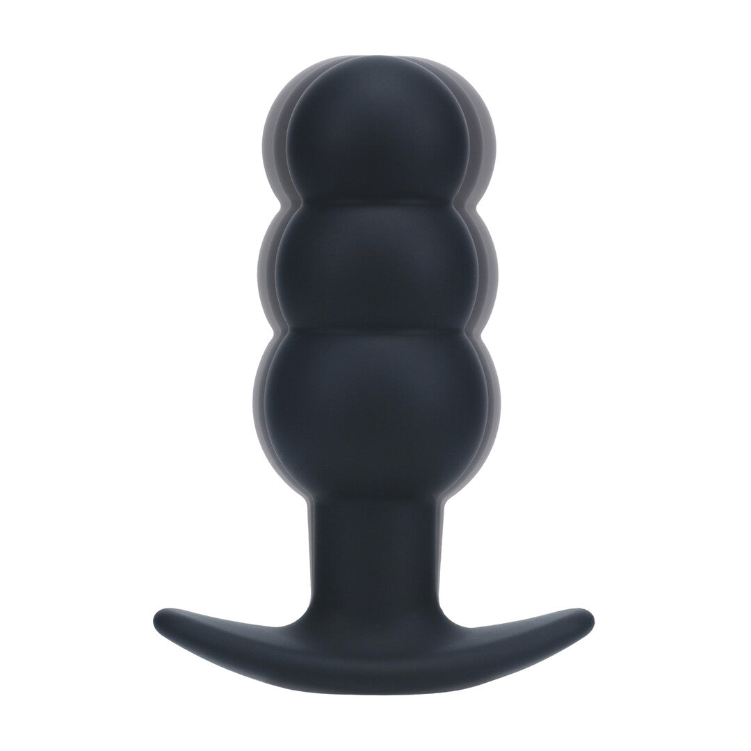 Tri Bulb Vibrador De Silicona Para El Ano Negro