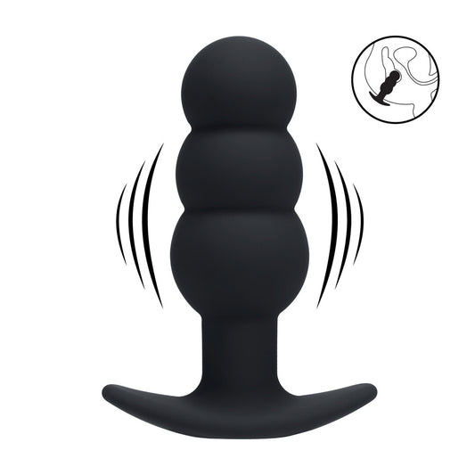 Tri Bulb Vibrador De Silicona Para El Ano Negro