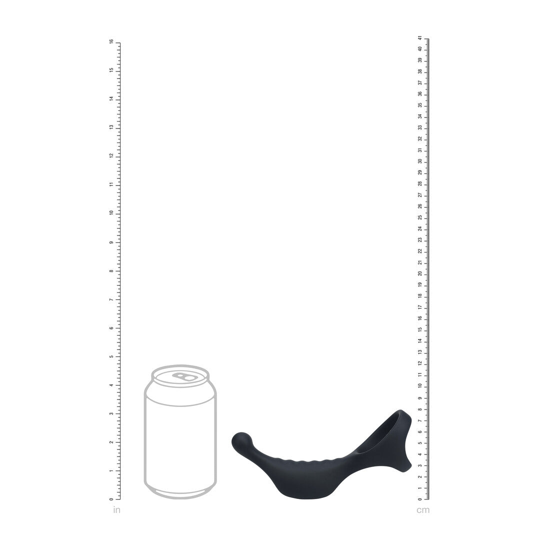 Estimulador Prostático De Silicona Vibrante Con Anillo Tri O Negro