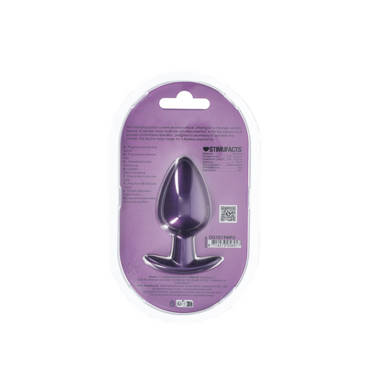Ouch! Gladde Buttplug Purper 9 Cm