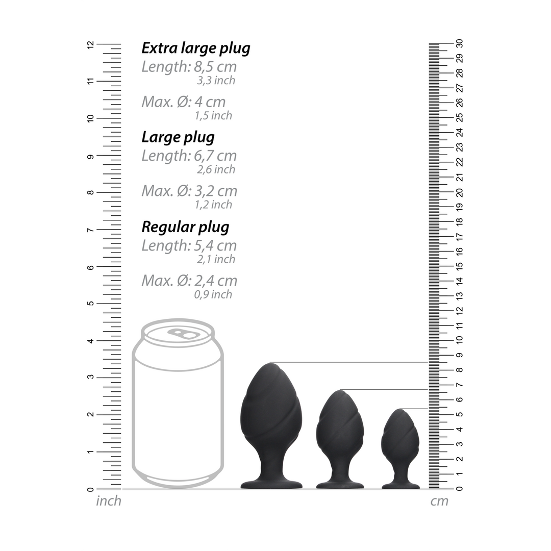 Ouch! Swirled Buttplug Set