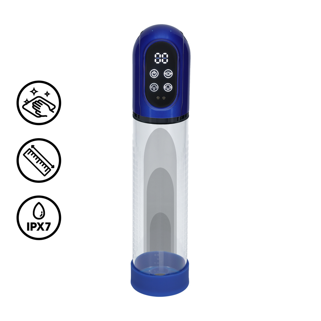 Pumped Engage Automatic Waterproof Penis Pump And Masturbator Gun Metal