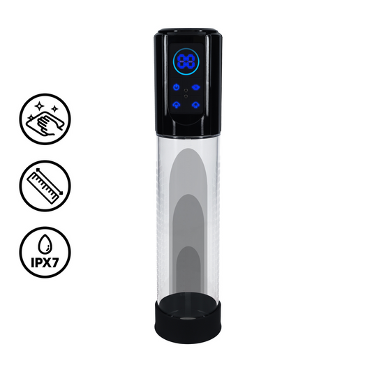 Pumped Megalift Automatic Waterproof Penis Pump Black