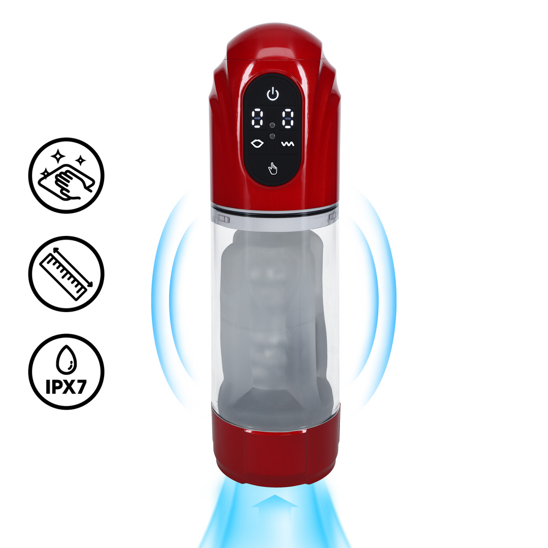 Pumped Technothrust Automatic Waterproof Masturbator Pump Black