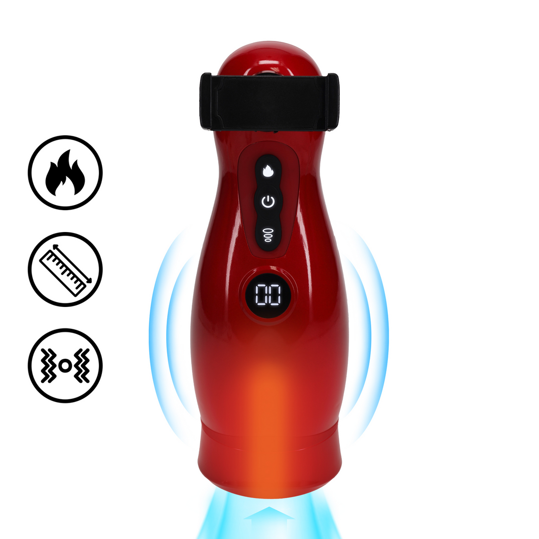 Pumped Virtuo Suction And Vibration Masturbator Pump With Phone Attachment Gun Metal