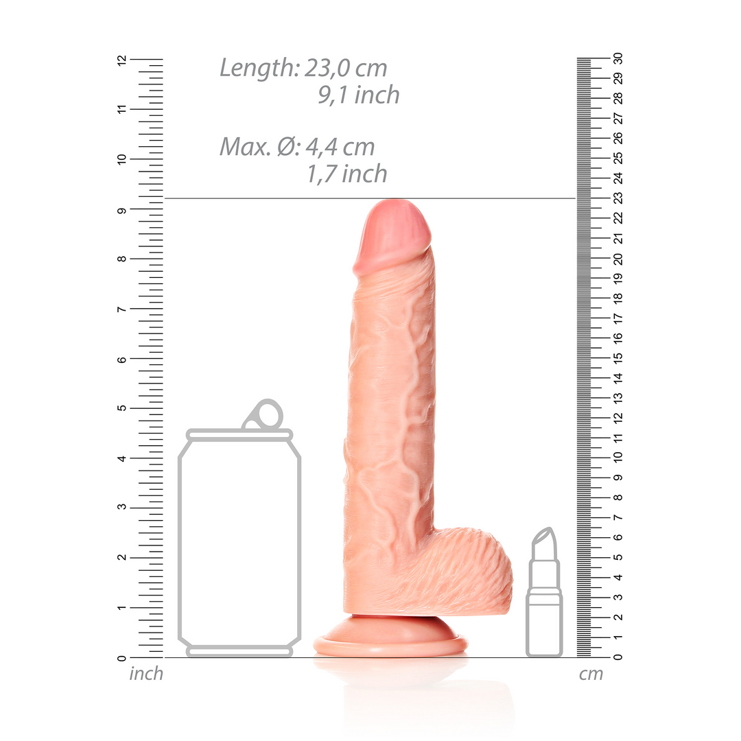 Realrock Straight Realistic Dildo With Balls And Suction Cup 8 / 20,5 Cm