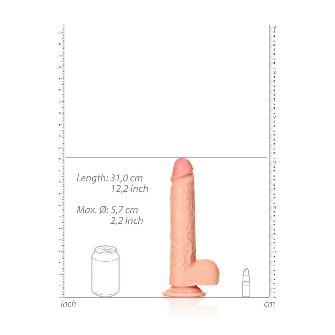 Realrock Straight Realistic Dildo With Balls And Suction Cup 11 / 28 Cm