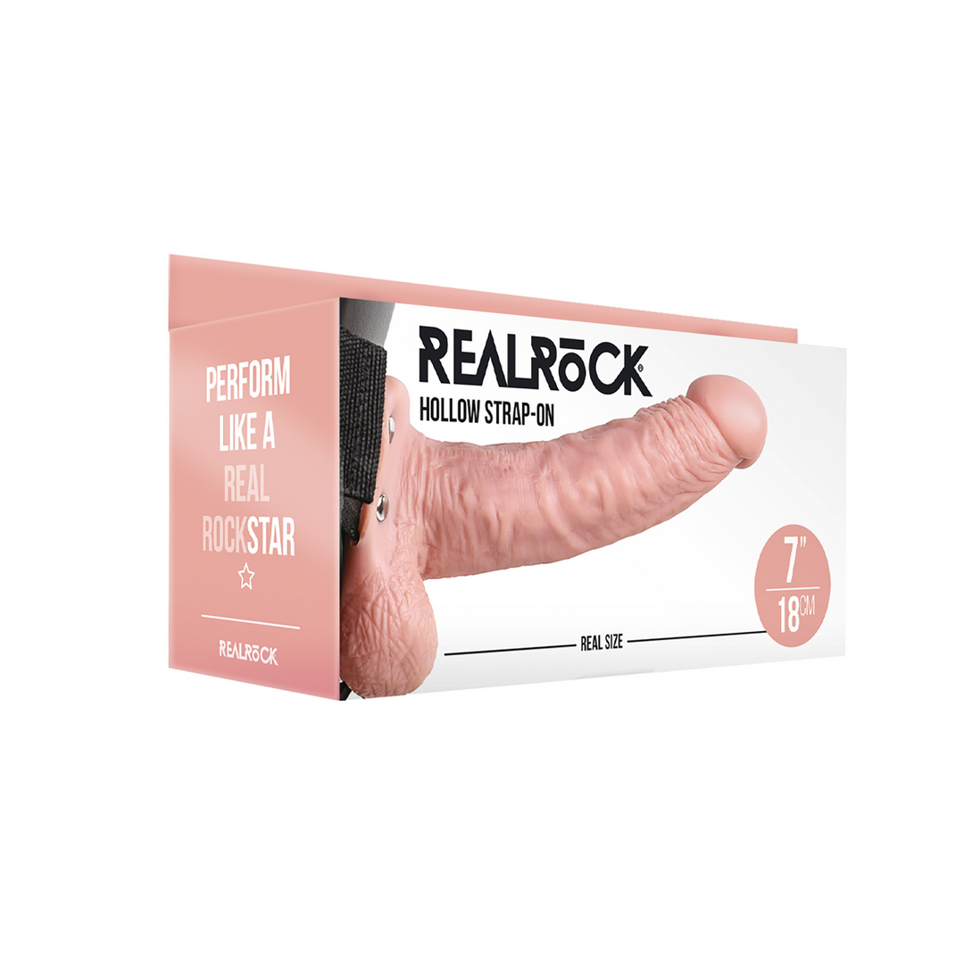 Realrock Hollow Strap On With Balls 7 / 18 Cm