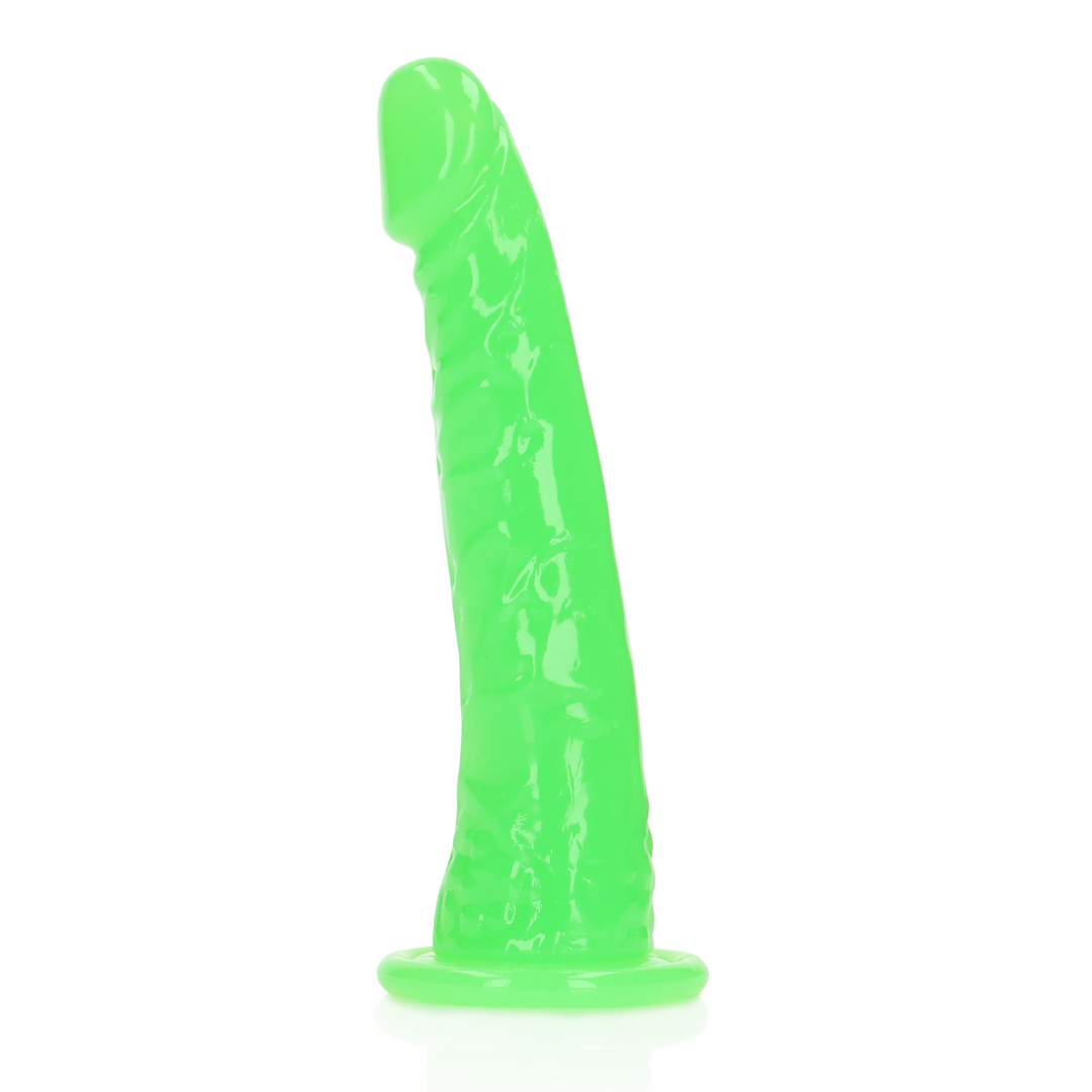 Realrock Slim Realistic Dildo With Suction Cup Glow In The Dark 6'' / 15,5 Cm